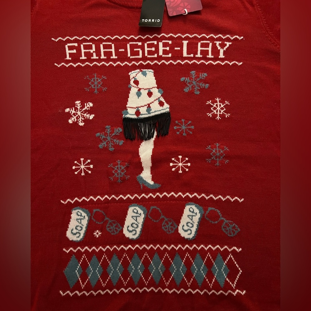 Plus Size Christmas Story Leg Lamp sweater - Torrid 3